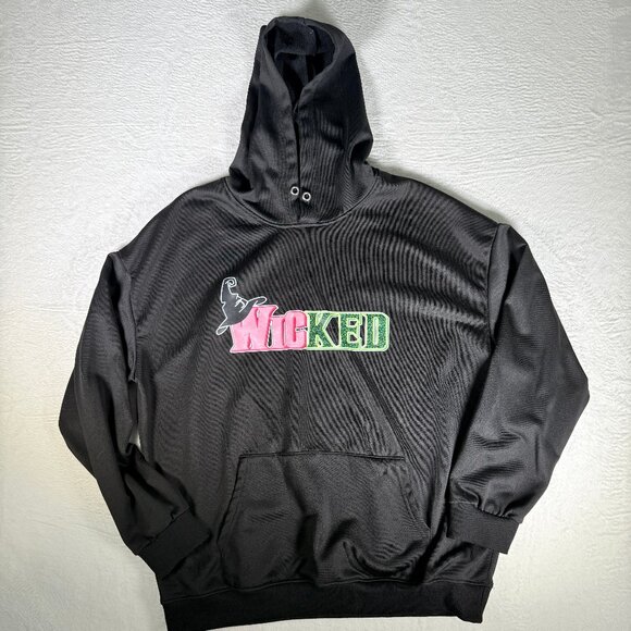 Wicked Film Graphic Ive Been Changed for Good Logo Pullover Hoodie Black XL - Picture 1 of 8